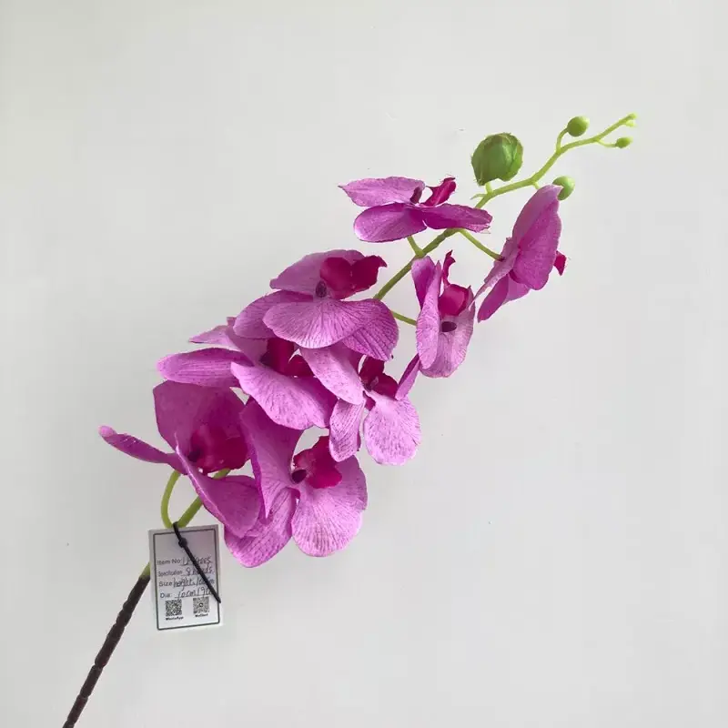 8 fej selyem mesterséges orchidea