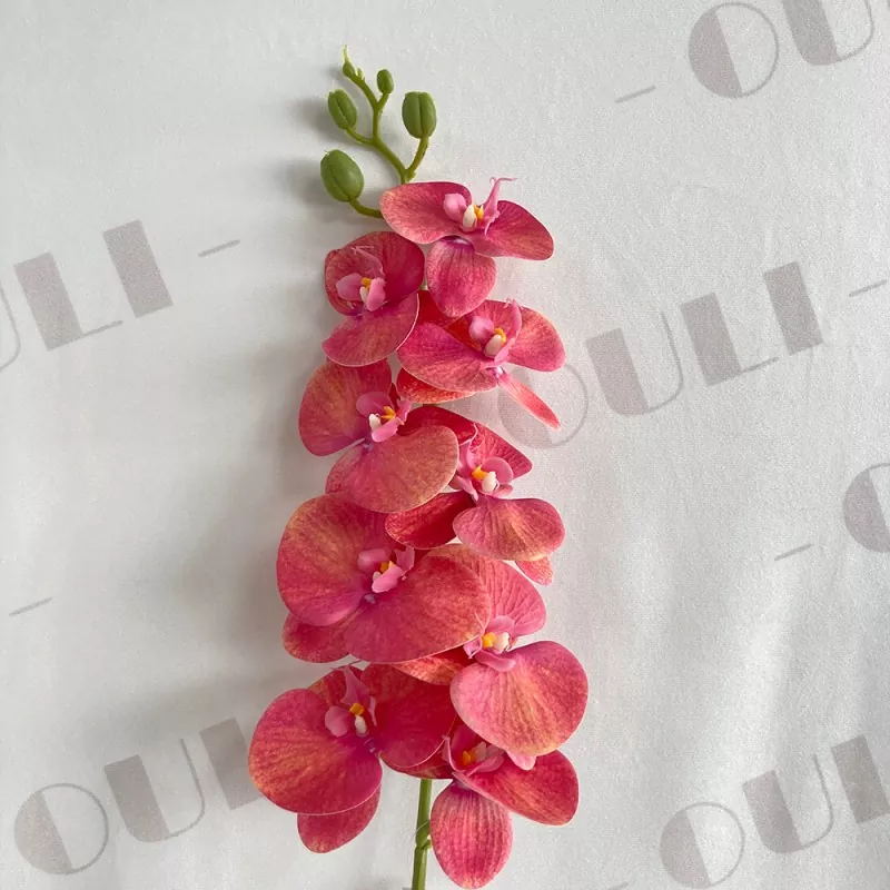 pink silk phalaenopsis wedding bouquet
