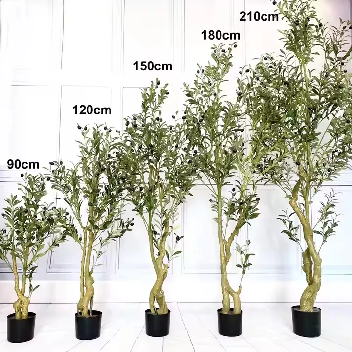 Artificial Olive Tree with silk leaves and realistic fruits