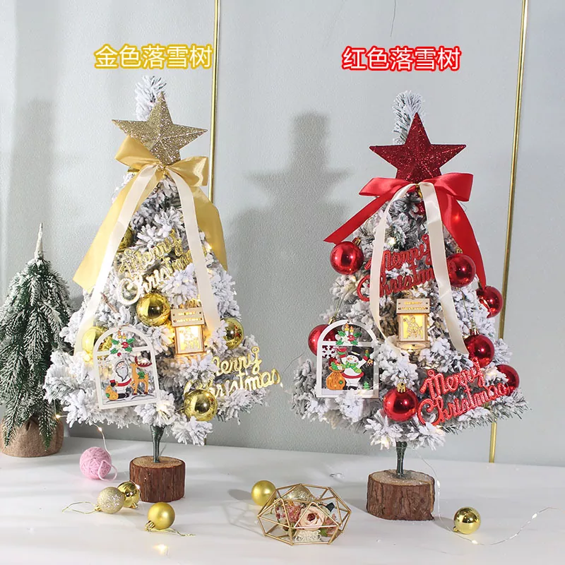 Realistic PE Christmas tree with snow effect
