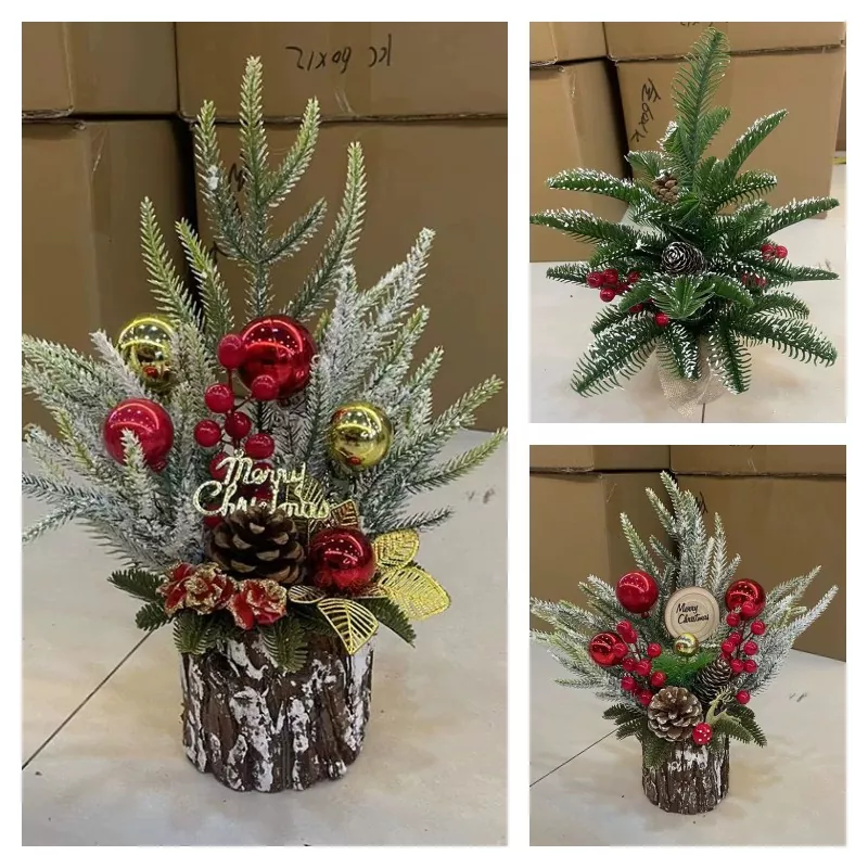 Winter-themed tabletop tree for seasonal retail