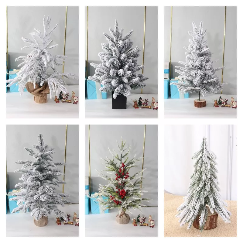 artificial flocked christmas trees