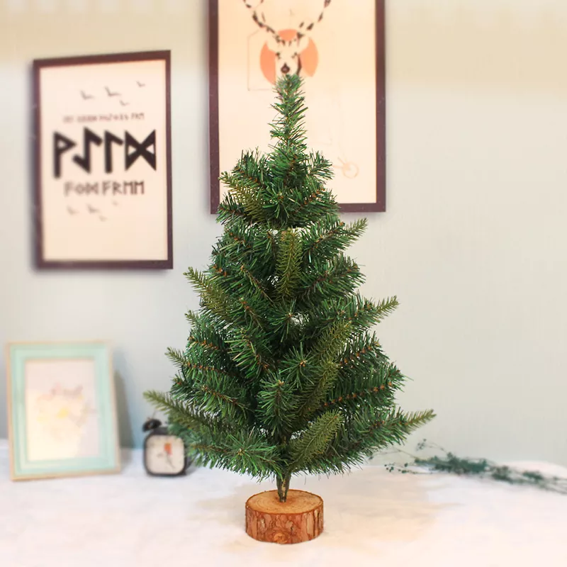 White snow Christmas tree with metal stand