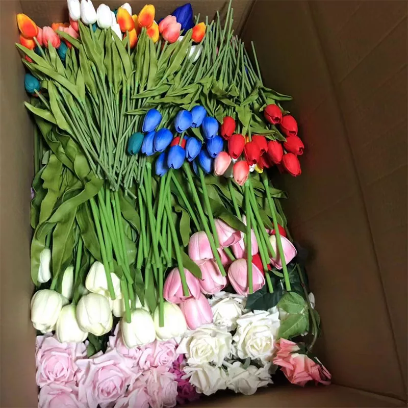 Mini pu hamis tulipán virágok