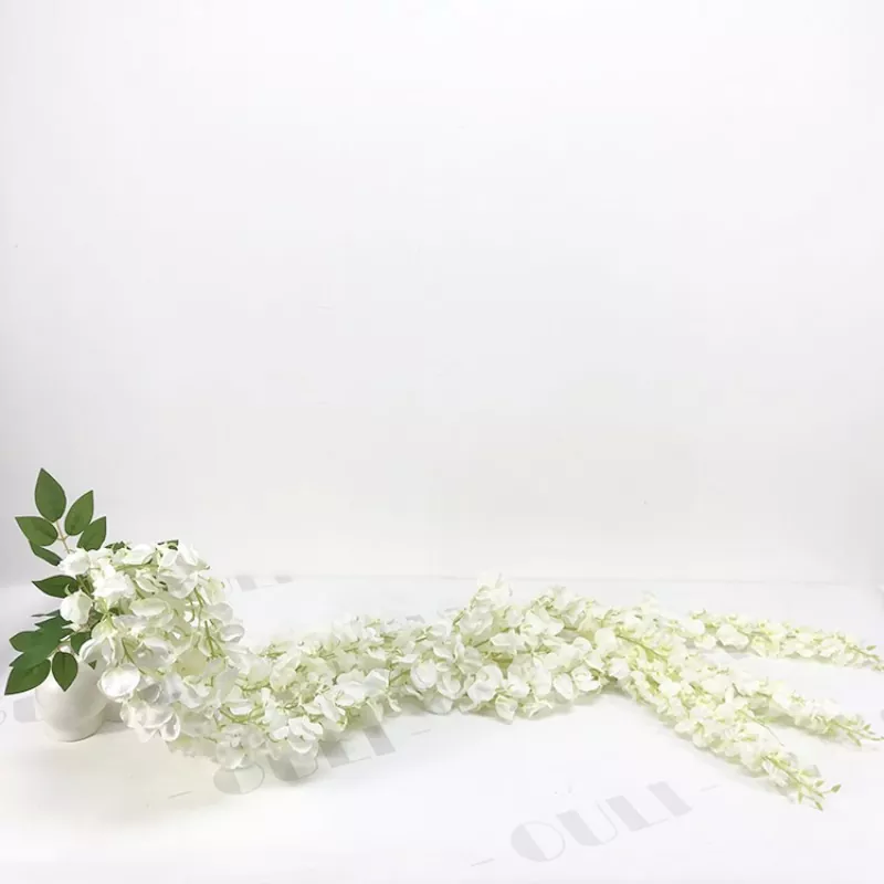 Fehér hamis wisteria virágok